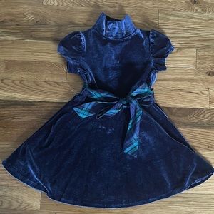 Polo by Ralph Lauren Blue Velvet Kids Dress 2T